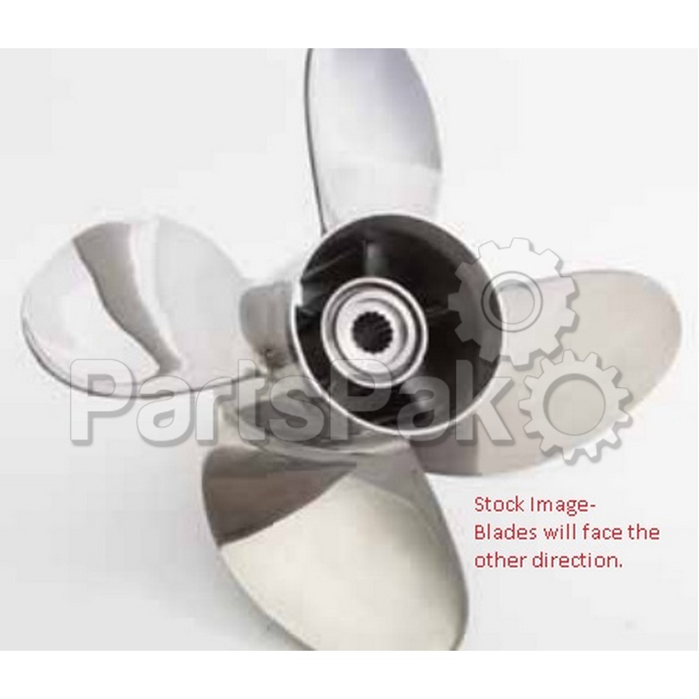 Honda 58334-ZY3-B16CL Propeller, 4-Blade 15 1/4X16 Stainless Steel (Lefthand); 58334ZY3B16CL