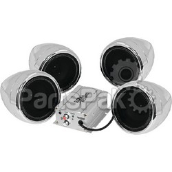 Boss Audio MC470B; Speakers Motorcycle Bluetooth Chrome Set of 4; LNS-153-MC470B