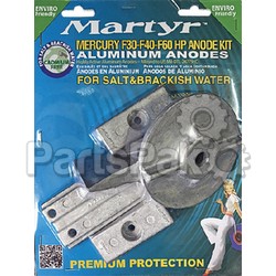 Martyr (Canada Metal Pacific) CMM3060KITA; Anode Mercury Marine Outboard F30-F40-F60Hp Kit Aluminum; LNS-194-CMM3060KITA