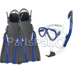 Body Glove 17042SETBLUGRYSM; Azores Mask Snork Fin Combo Blue S/M