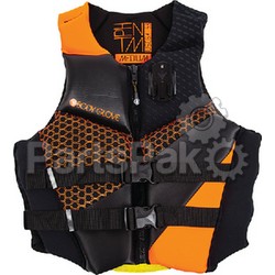 Body Glove 18224ORGBLKM; Pfd Life Jacket Vest Men Phantom Orange/Black M