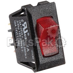 RV Designer S247; Switch-Ill Rocker 10-Amp Black With Red; LNS-350-S247