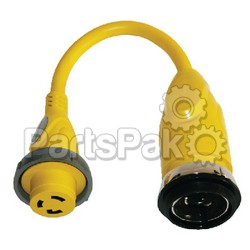 Furrion 381707; Pigtail 30-Amp F To 50-Amp M Yellow Adapter Cord