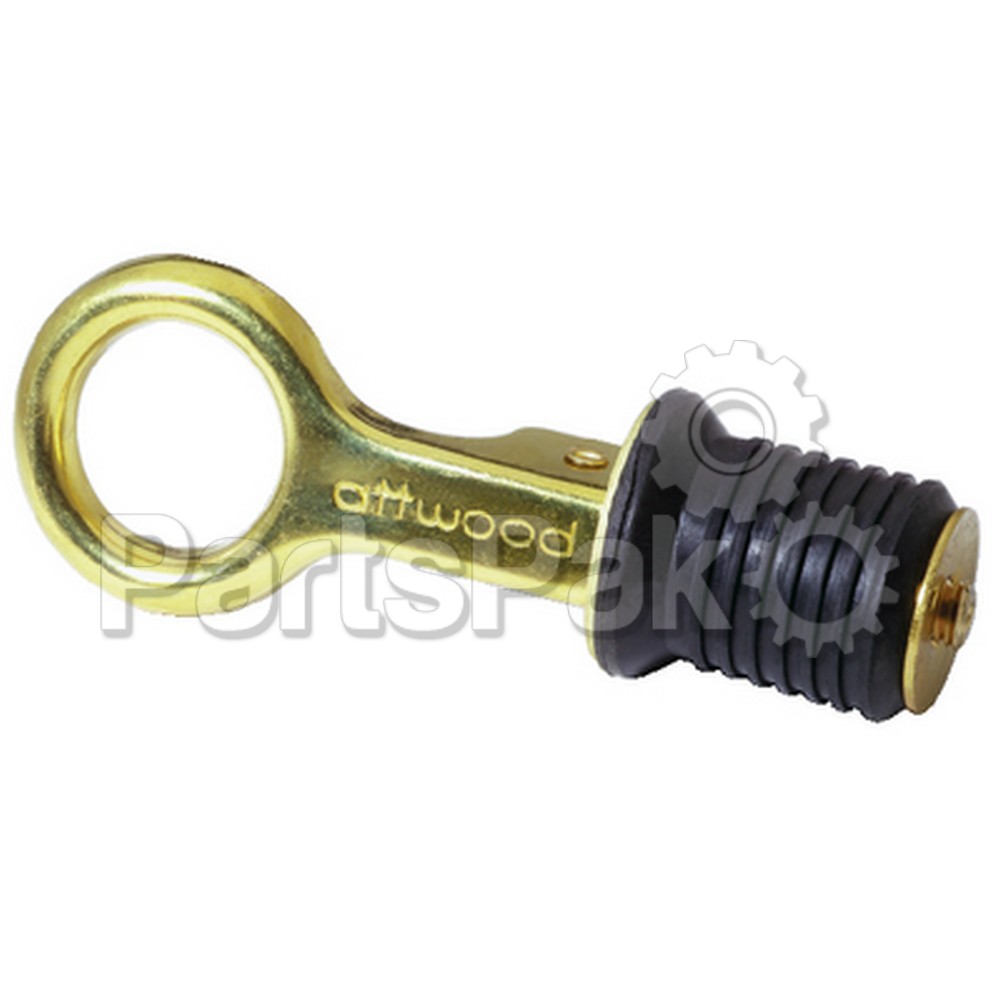 Attwood 7524A7; Plug-Snap Drain Brass