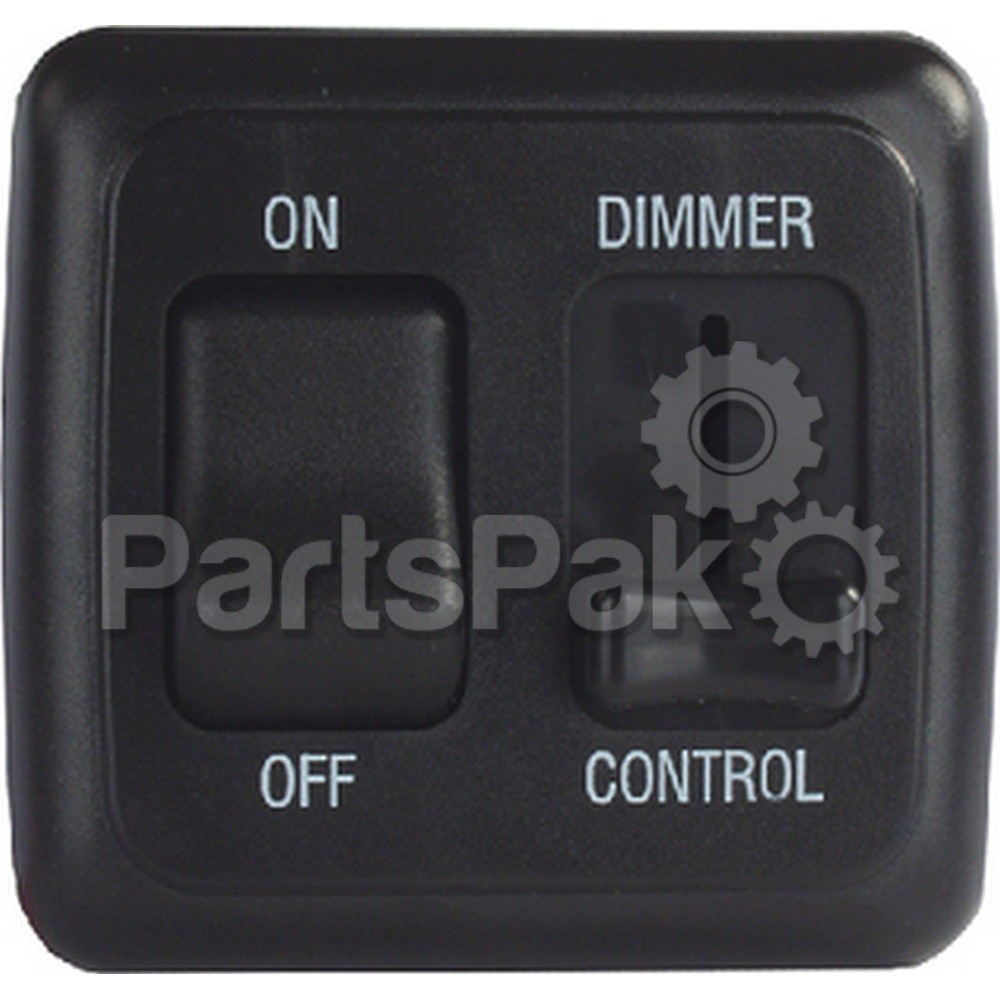 JR Products 12275; Dimer/On-off Rocker Switch Assembly With Bezel Black