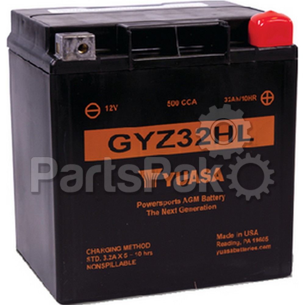 Yuasa GYZ1-6H; Battery AGM Gyz16H Factory Activated (Non-Spillable)(UPS Ground Shipping Only)
