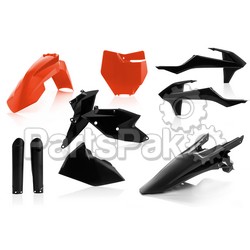 Acerbis 2421065225; Full Plastic Kit Orange / Black; 2-WPS-24210-65225
