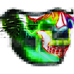 Zan WNFM098H; 1/2 Face Mask Electric Skull