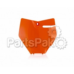Acerbis 2685955226; Front Number Plate Orange; 2-WPS-26859-55226