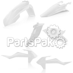 Acerbis 2686010002; Plastic Kit White; 2-WPS-26860-10002