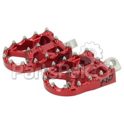 Flo Motorsports FPEG-800V3R; Bmx Style Foot Pegs Red