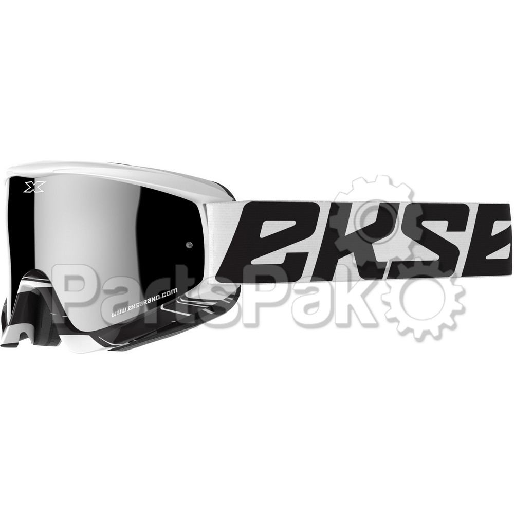 EKS Brand 067-10270; Go-X Crossfade Goggle White / Black W / Silver Mirror