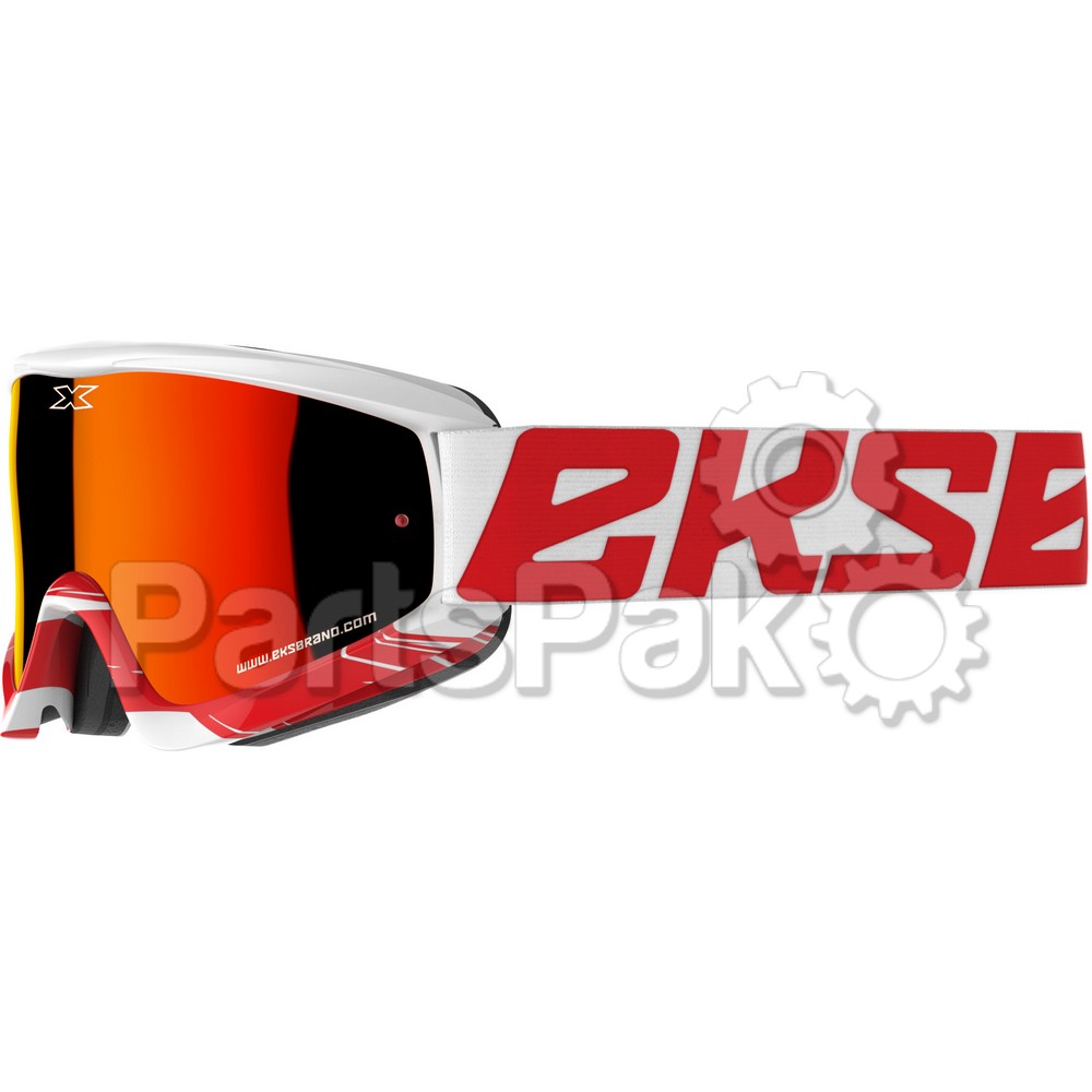 EKS Brand 067-10275; Go-X Crossfade Goggle White / Red W / Red Mirror