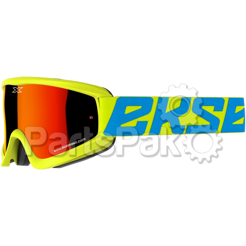EKS Brand 067-10470; Flat-Out Goggle Flo Yellow W / Red Mirror