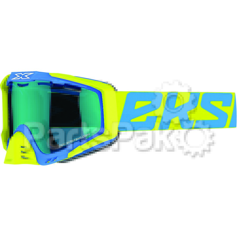 EKS Brand 067-10906; Eks-S Cold Weather Goggle Flo Yellow / Blue W / Blue Mirror