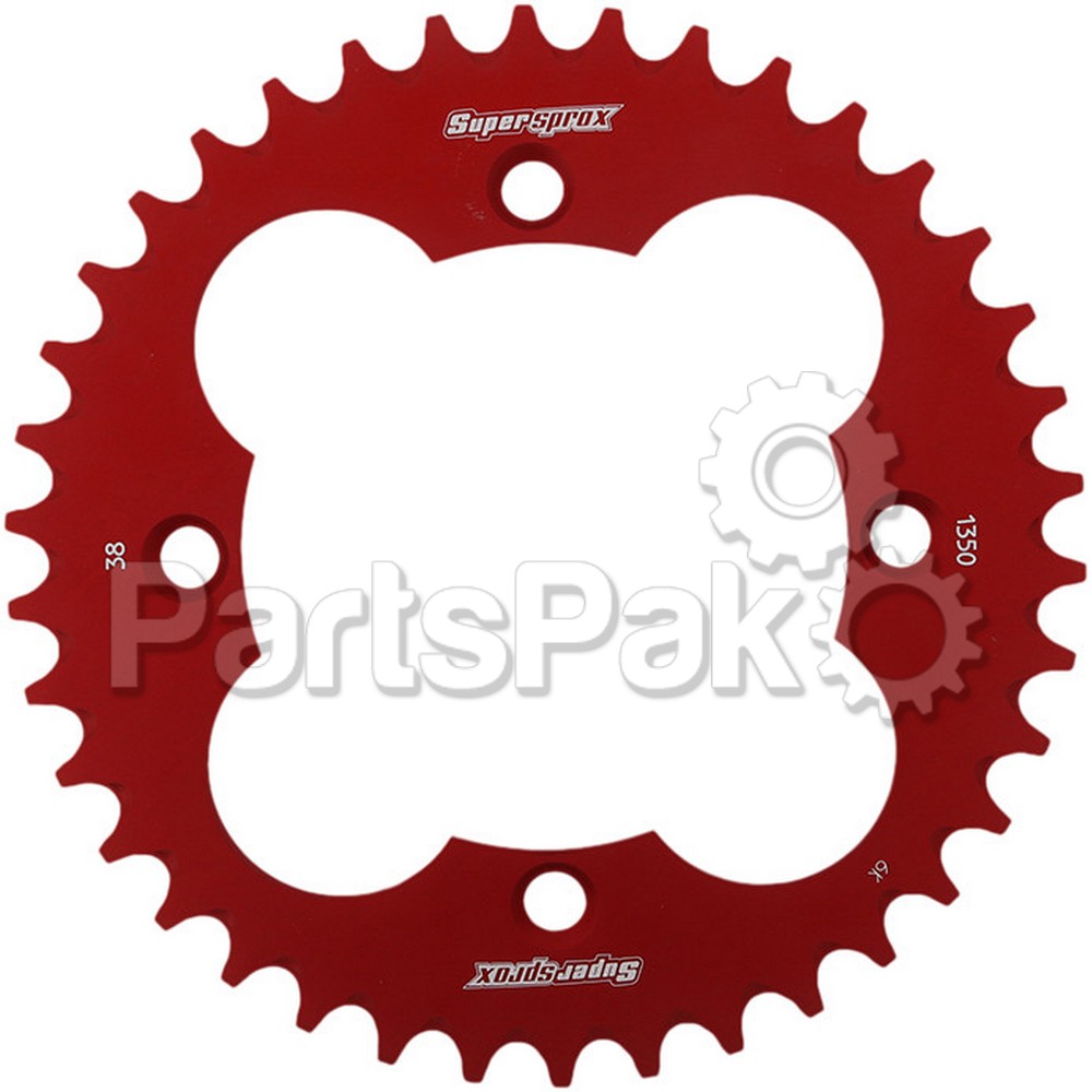 SuperSprox RAL-1350-38-RED; Aluminum Sprocket 38T Red