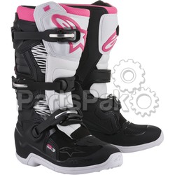 Alpinestars 2013218-130-6; Tech 3 Stella Boots Black / White / Pink Size 06