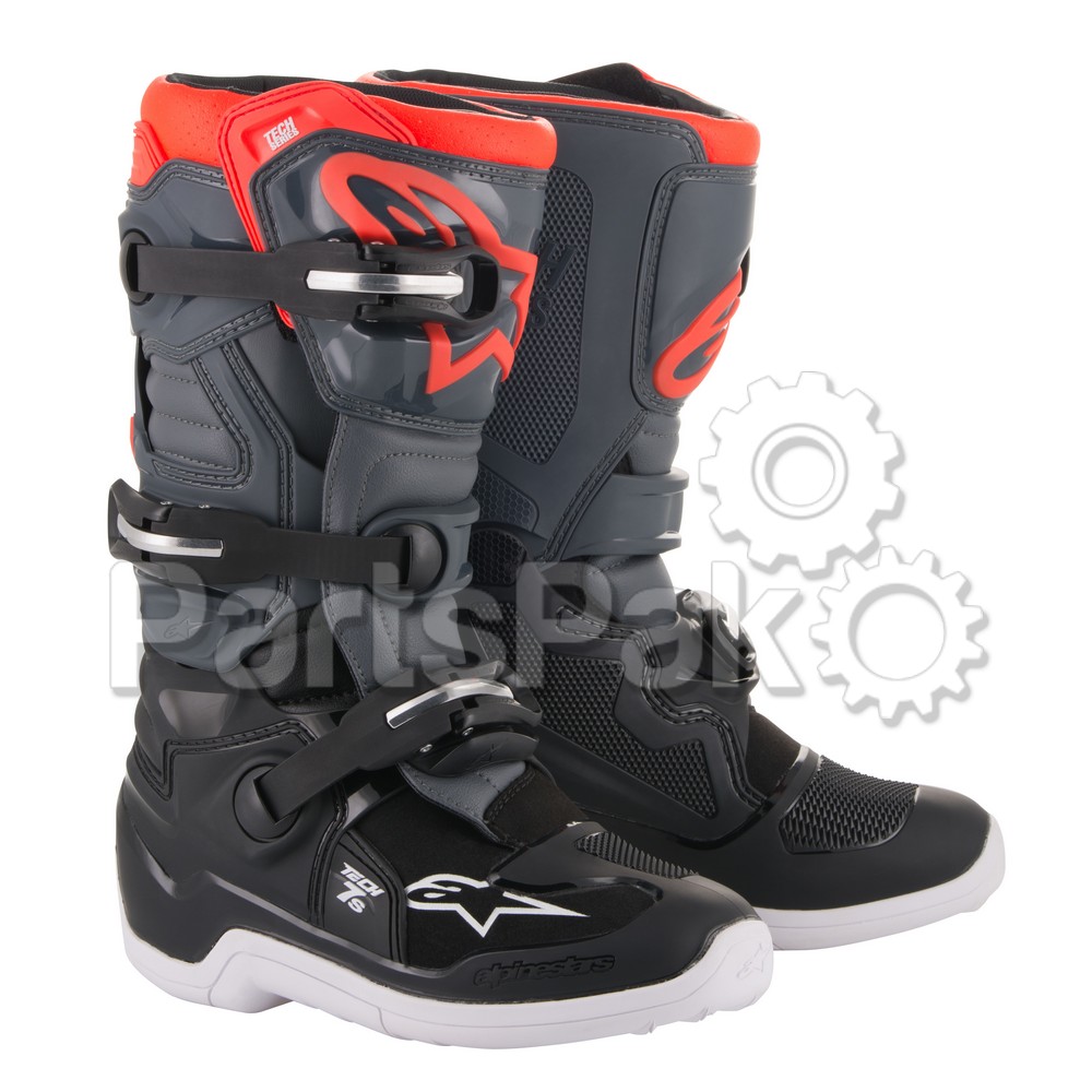 Alpinestars 2015017-1133-4; Tech 7S Youth Boots Grey / Red Size 04