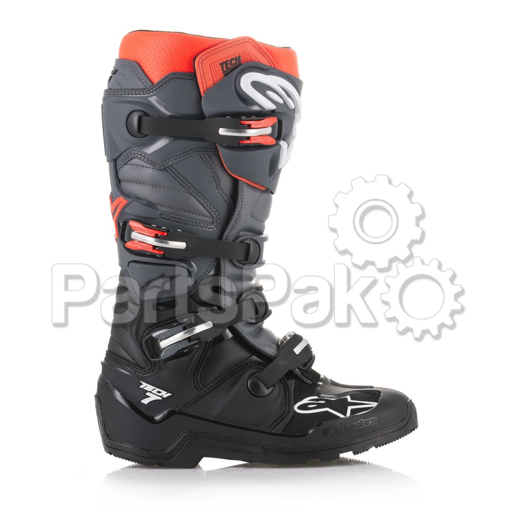 Alpinestars 2012114-1133-8; Tech 7 Enduro Boots Black / Grey / Red Size 08
