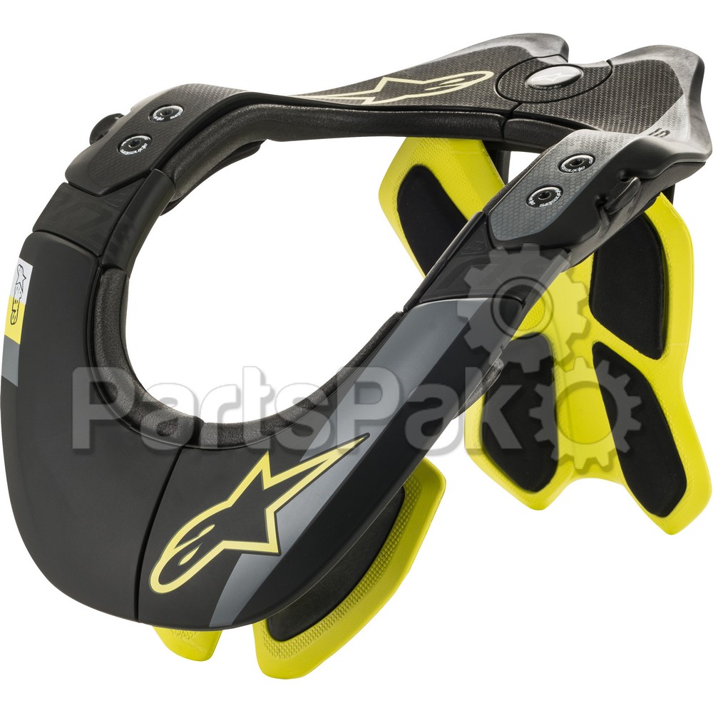 Alpinestars 6500019-155-LG/XL; Bionic Neck Support Black / Yellow Lg-Xl