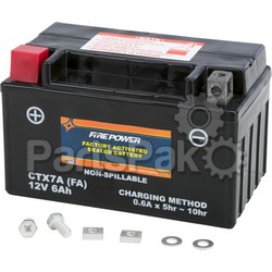 Fire Power CTX7A-BS(FA); Sealed Factory Activated Battery Ctx7A