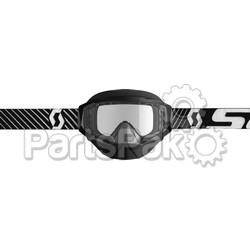 Scott 268196-1007043; Hustle X Snow Goggle Black / White With Clear Lens