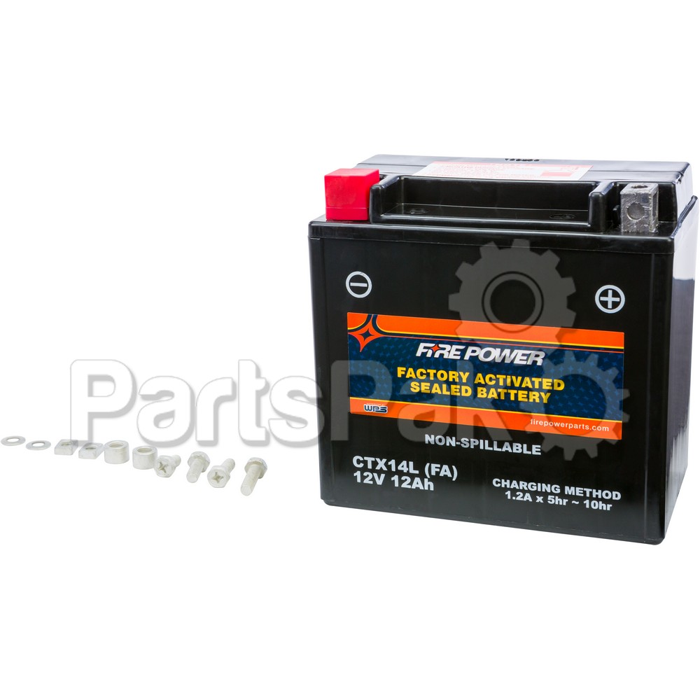 Fire Power CTX14L-BS(FA); Sealed Factory Activated Battery Ctx14L