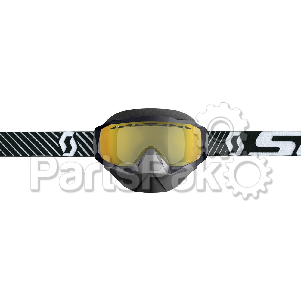 Scott 268196-1007029; Hustle X Snow Goggle Black / White W / Yellow Lens