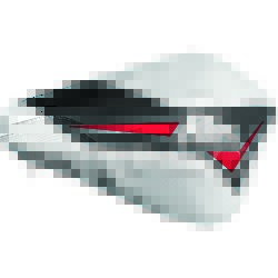 Rox 1G-FT-R02; Rox Flex-Tec 2 Handguard White / Black / Red Snowmobile