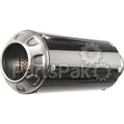 WPS - Western Power Sports 21401-2404; Mgp Exhaust Slip-On Carbon Fiber Stainless End Cap; 2-WPS-564-1000CS