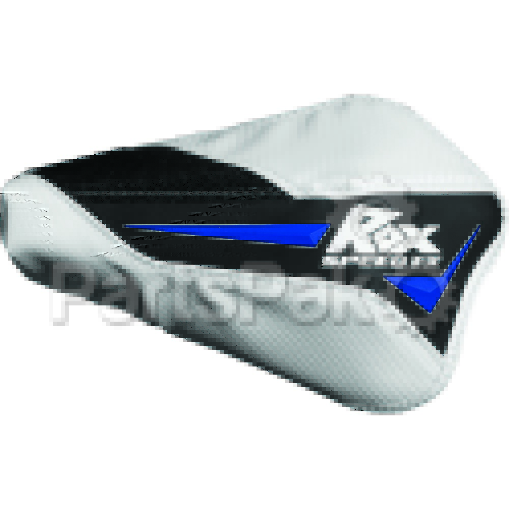 Rox 1G-FT-O02; Rox Flex-Tec 2 Handguard White / Black / Blue Snowmobile