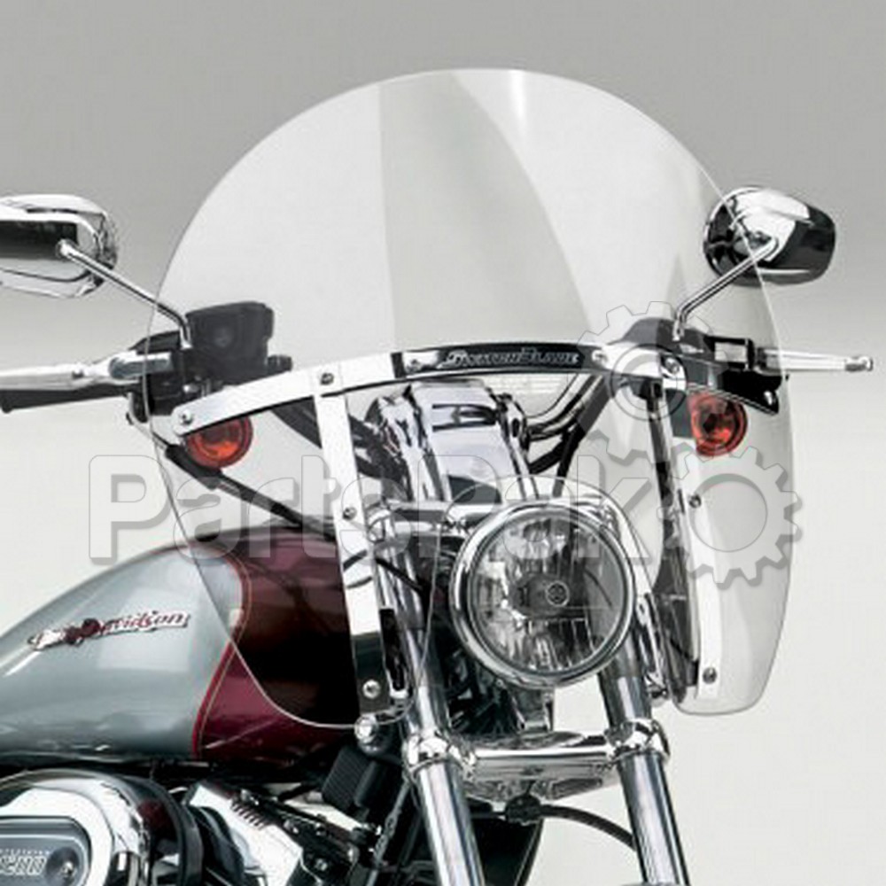 National Cycle N21417; SwitchBlade Chopped Clear Windshield Fits Harley Davidson Narrow