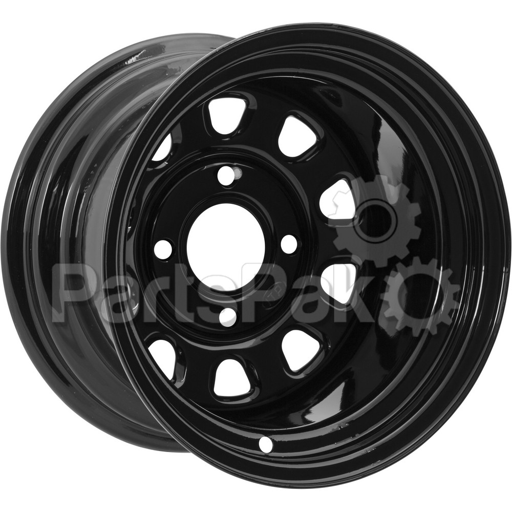 ITP (Industrial Tire Products) 1221753014; Wheel, Delta Blk F / R 12X7 4+3 4/110 Grizzly 550/700