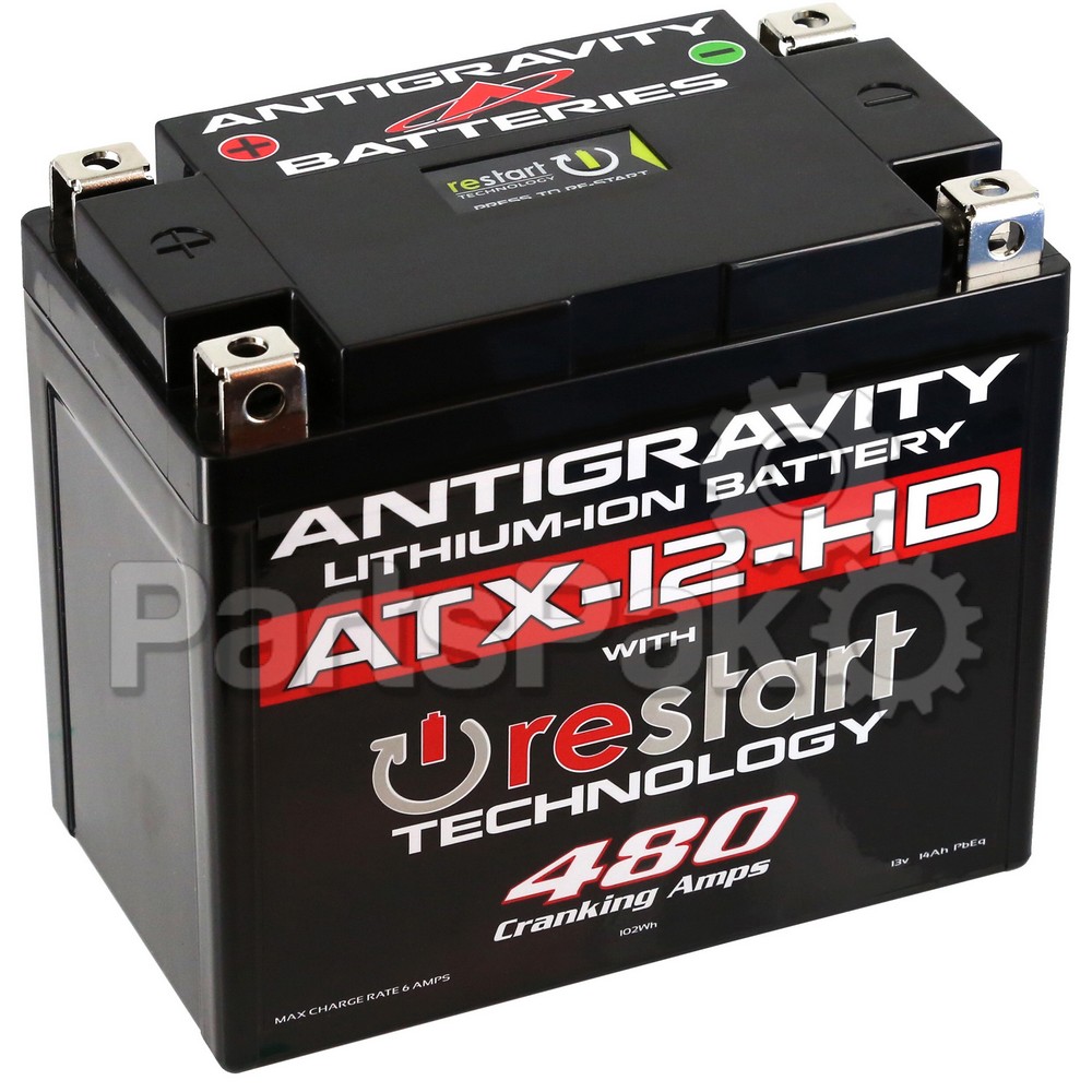 Antigravity Batteries AG-ATX12-HD-RS; Lithium Battery Atx12-Hd-Rs 480 Ca