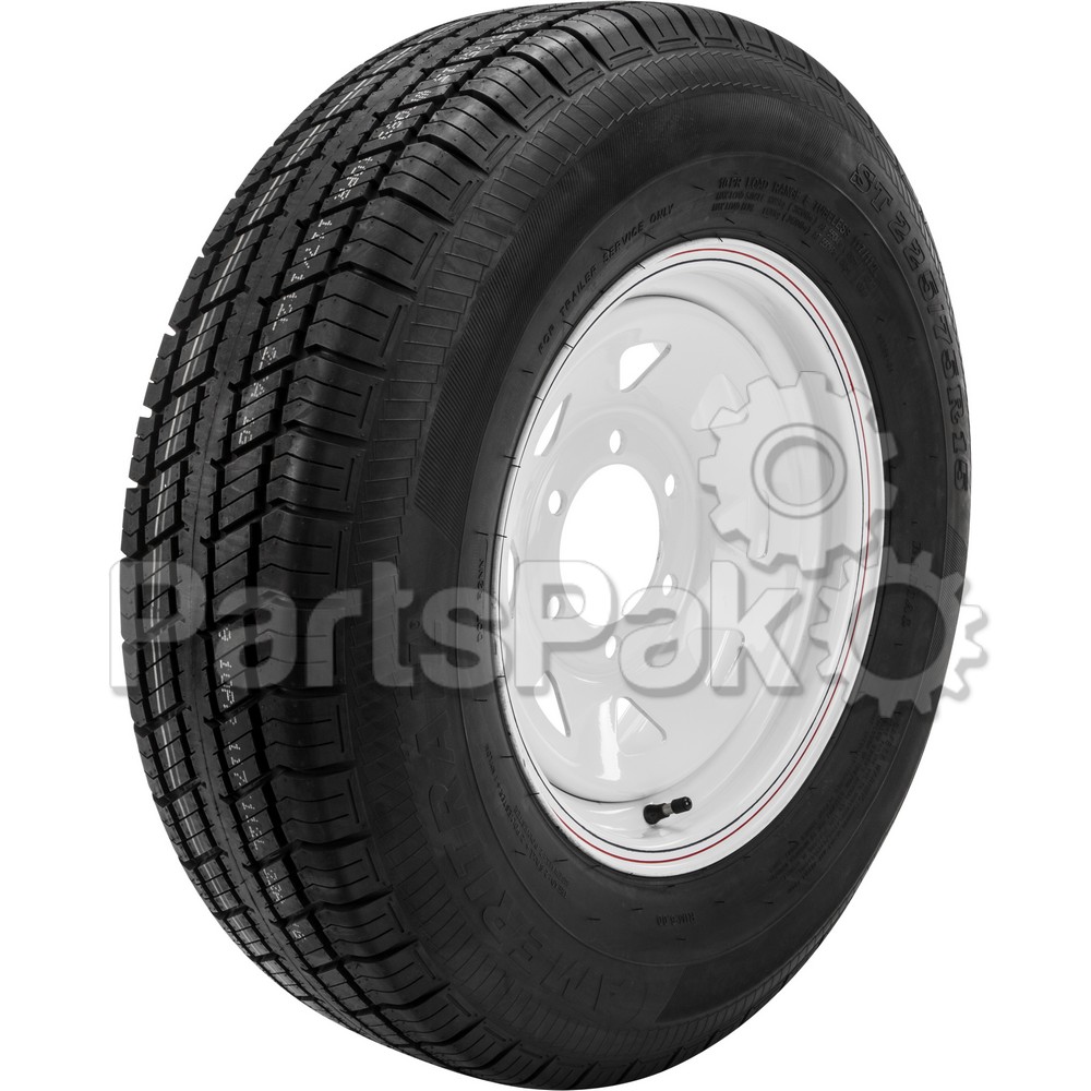 AWC TA2056060-71R225E; Trailer Tire / Rim Assembly White 15X6 6 On 5.5/225-75R15 -E-