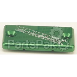 Works Connection 21-110; Front Brake Cover Green; 2-WPS-66-21110