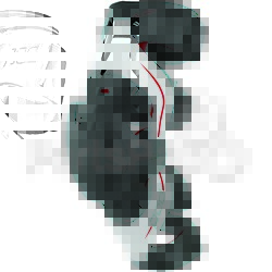 Pod K4014-595-MD/LG; K4 Premium Knee Brace (Lt) Grey / Red M-L