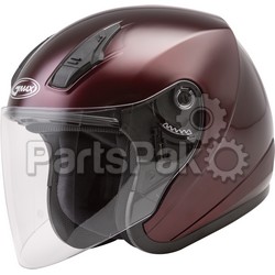 Gmax G317106N; Of-17 Open-Face Helmet Wine Red Lg; 2-WPS-72-4816L