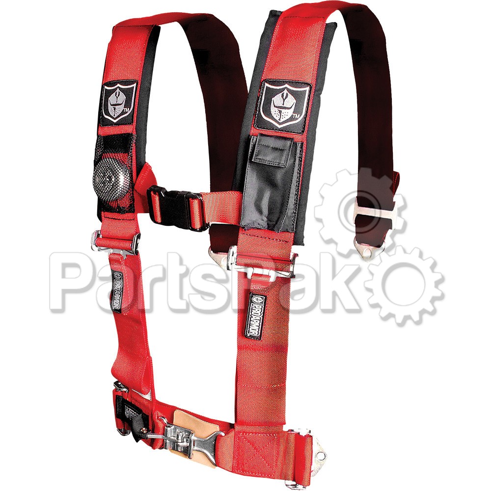 Pro Armor A114220RD; 2-inch  4 Point Seat Harness Red