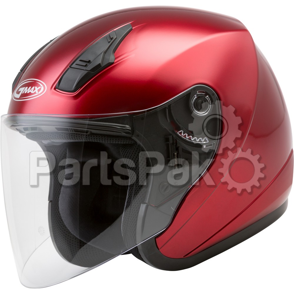 Gmax G317096N; Of-17 Open-Face Helmet Candy Red Lg