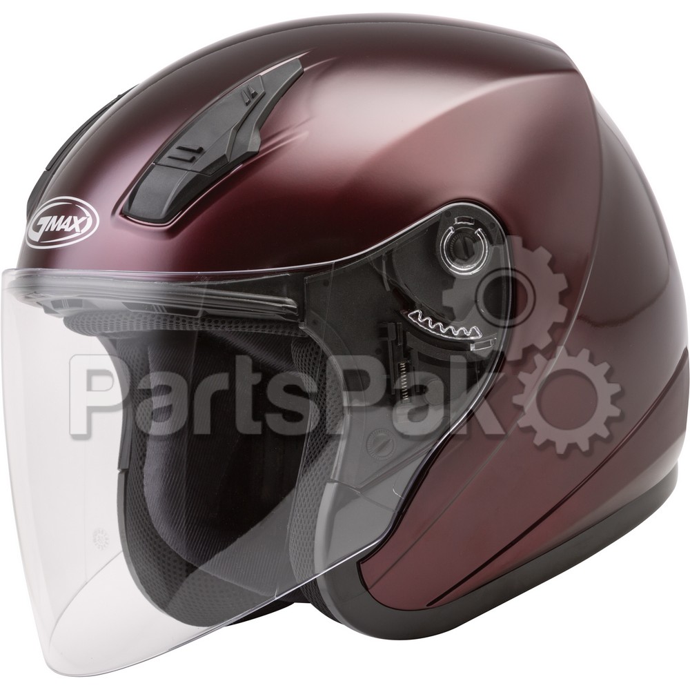 Gmax G317106N; Of-17 Open-Face Helmet Wine Red Lg