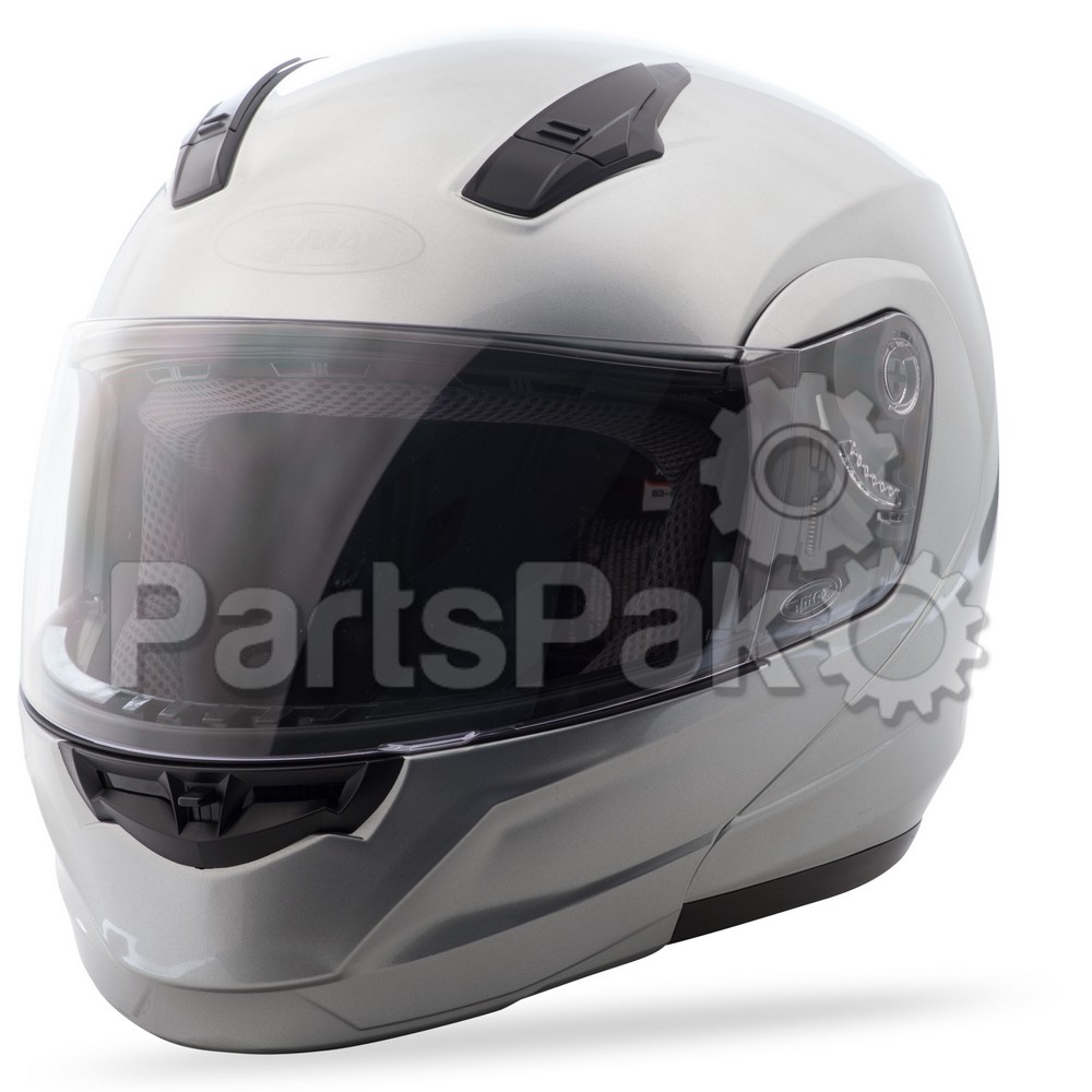 Gmax G104193; Md-04 Modular Helmet Metallic Silver Xs