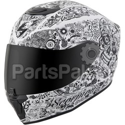 Scorpion 42-1337; Exo-R420 Full-Face Shake Helmet White Black 2X; 2-WPS-75-11352X