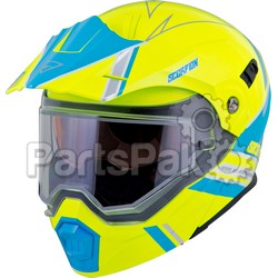 Scorpion 95-1192-SD; Exo-At950 Teton Cold Weather Helmet Hi-Vis / Blue Xs