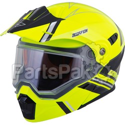 Scorpion 95-1492-SD; Exo-At950 Teton Cold Weather Helmet Hi-Vis / Black Xs