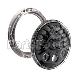 JW Speaker 0555051; Adaptive Headlight Black 7-inch W / Mount Ring