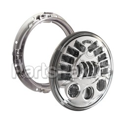 JW Speaker 0555061; Adaptive Headlight Chrome 7-inch W / Mount Ring
