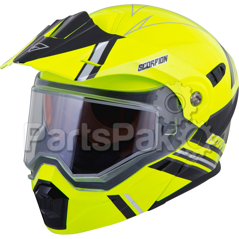 Scorpion 95-1492-SD; Exo-At950 Teton Cold Weather Helmet Hi-Vis / Black Xs