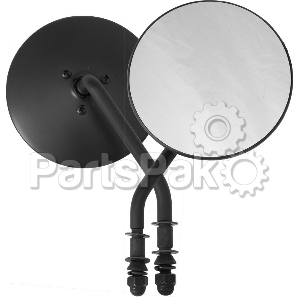 Harddrive 153084; Black 4-inch Round Mirror Right Side