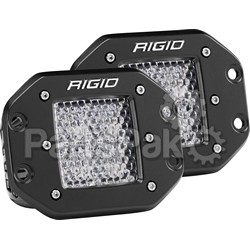 Rigid 212513; Rigid D-Series Pro Diffused Flush Mount Light Pair; 2-WPS-652-212513